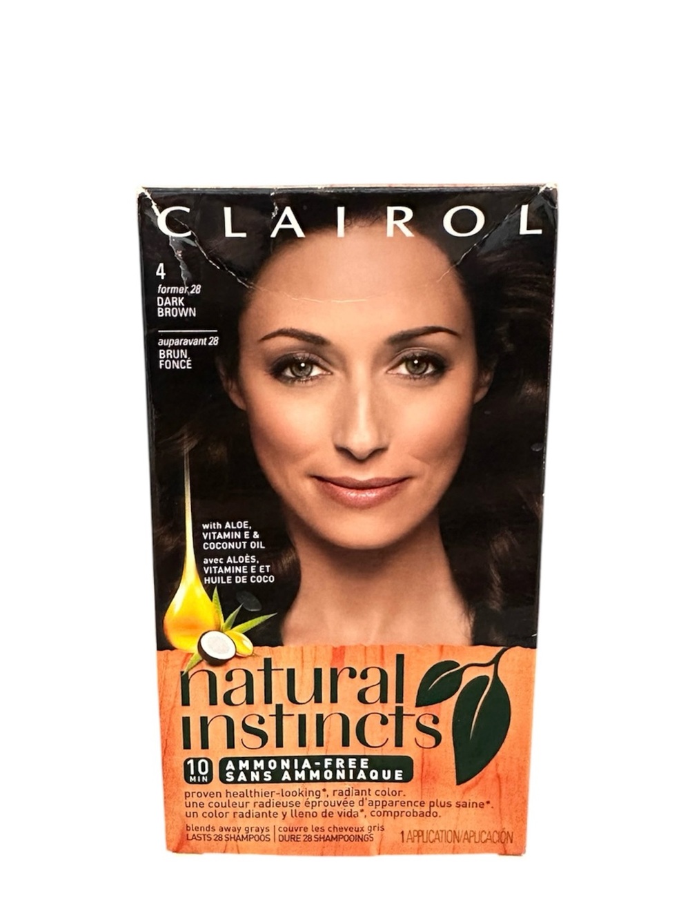 Clairol Natural Instincts Semi-Permanent Hair Color #4 Dark Brown, Please Read